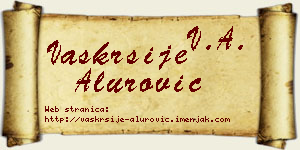 Vaskrsije Alurović vizit kartica